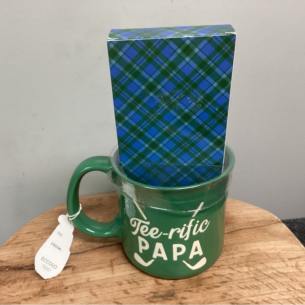 🟢 New / Sealed - Tee-rific PaPa Ceramic Mug w Golf Tee Holder Set - Gift Idea - Picture 5 of 10